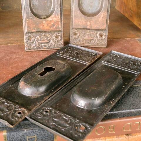 #52487 Antique Pocket Door Hardware Pull Handles image 7