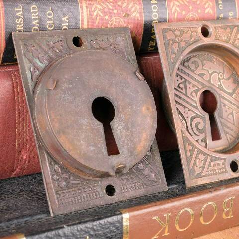 #52488 Antique Victorian Pocket Door Hardware Pulls image 5