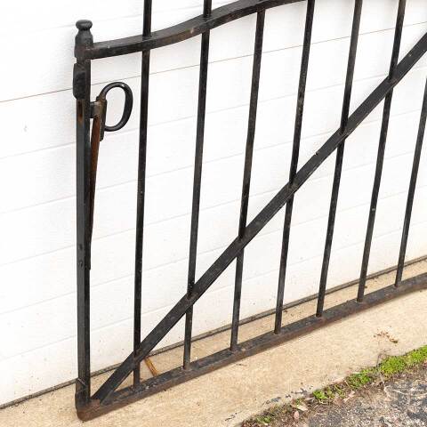 #52491 37x35 Antique Wrought Iron Garden Gate image 2