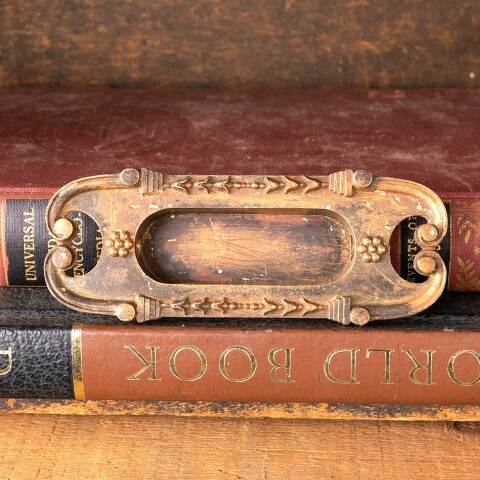 #52511 Antique Bronze Window Sash Lift Hardware image 2