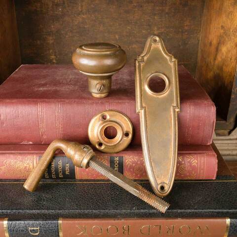 #52515 Antique Doorknob & Lever Hardware Set image 7