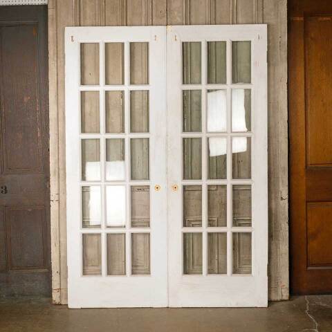 #52516 60x84 Salvaged Antique 15 Lite French Doors image 5
