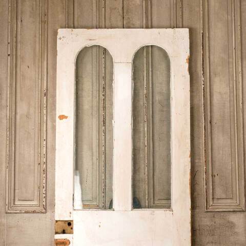 #52519 32x79 Salvaged Antique 2 Lite Entry Door image 7