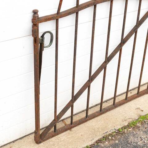 #52520 37x35 Antique Wrought Iron Garden Gate image 4