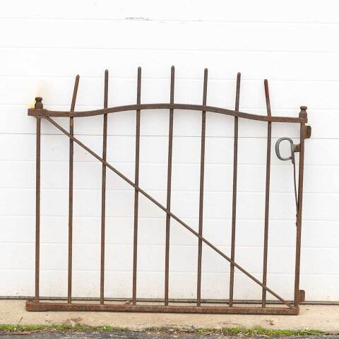 #52520 37x35 Antique Wrought Iron Garden Gate image 5