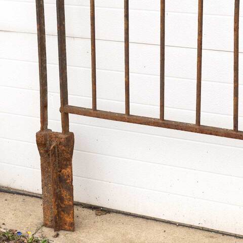 #52521 Salvaged Antique Wrought Iron Garden Fence image 7