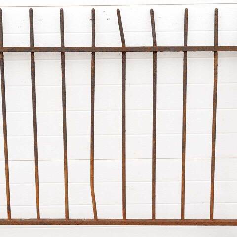 #52521 Salvaged Antique Wrought Iron Garden Fence image 8