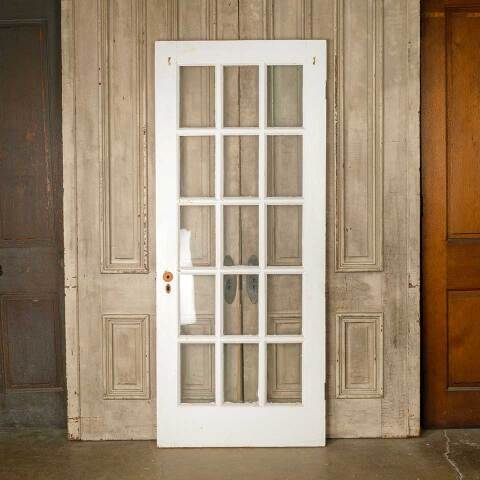#52524 34x81 Salvaged Antique 15 Lite French Door image 4