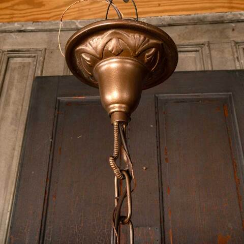 #52528 Reproduction 5 Light Art Deco Slip Shade Chandelier image 4