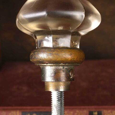 #52532 Antique Glass & Brass Door Hardware Set image 8