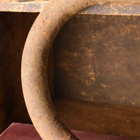 #52563 6 1/2" Antique Large Wrought Iron Ring image 3