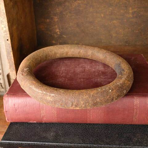 #52563 6 1/2" Antique Large Wrought Iron Ring image 4