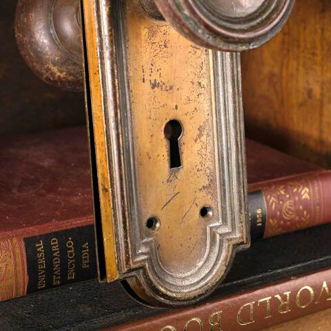 #52600 Antique Arts & Crafts Door Hardware Set image 4