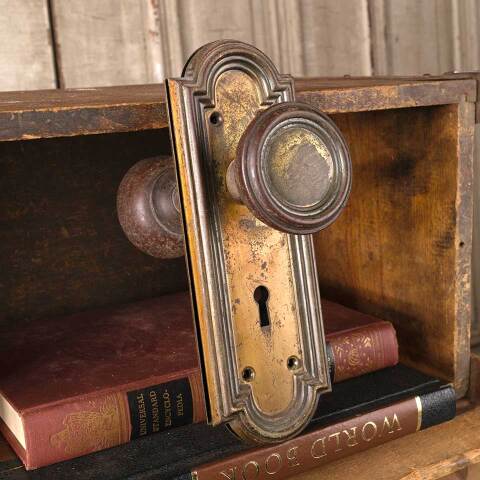 #52600 Antique Arts & Crafts Door Hardware Set image 3