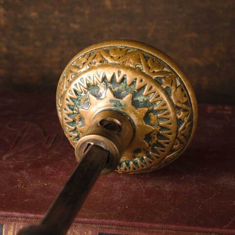#52602 Antique Brass Victorian Doorknob Hardware image 5
