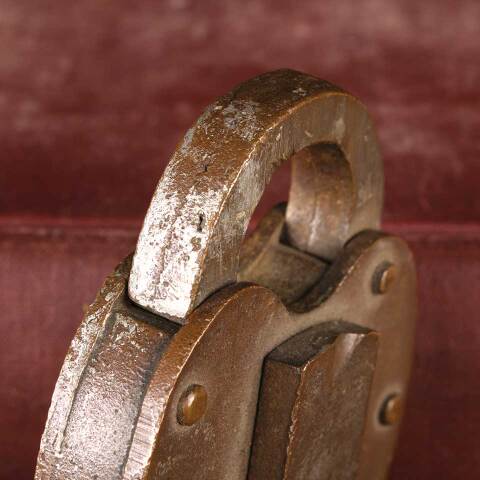 #52614 Antique Brass Heart Railroad Switch Padlock image 5