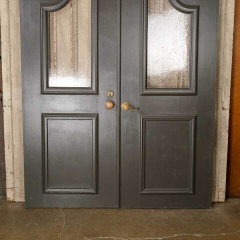 #52621 60x79 Salvaged Vintage Half Lite Entry Doors image 3