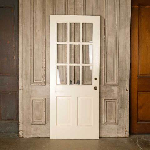 #52622 32x80 Salvaged 9 Lite Entry Wood Door image 5