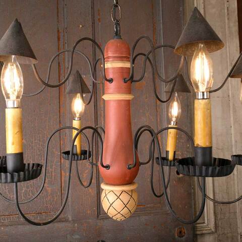 #52633 Salvaged Farmhouse Chandelier Light Fixture image 4