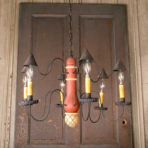 #52633 Salvaged Farmhouse Chandelier Light Fixture image 6