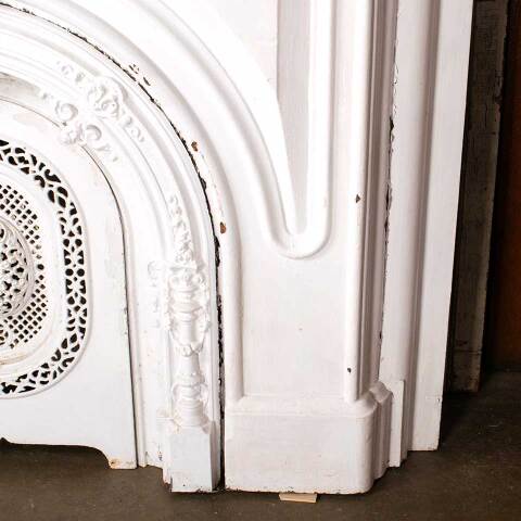 #52638 Antique Cast Iron Fireplace Mantel & Cover image 7