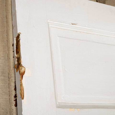 #52654 30x76 Salvaged 5 Panel Interior Wood Door image 4