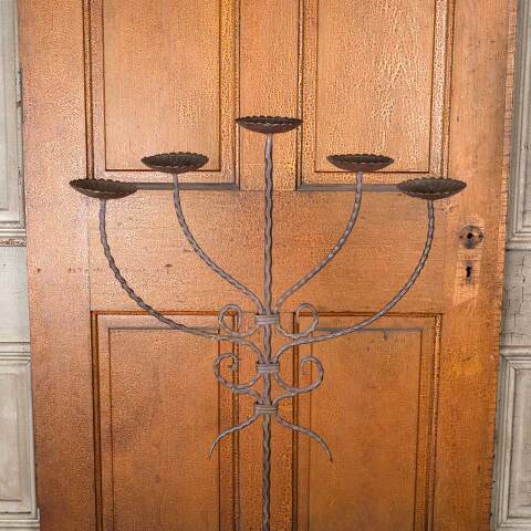 #52658 Wrought Iron Candelabra Candle Stand image 2