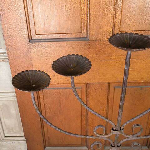 #52658 Wrought Iron Candelabra Candle Stand image 5