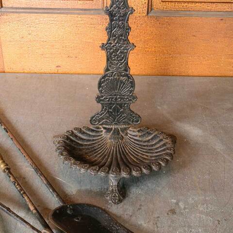 #52659 Antique Victorian Fireplace Tool Set & Holder image 4