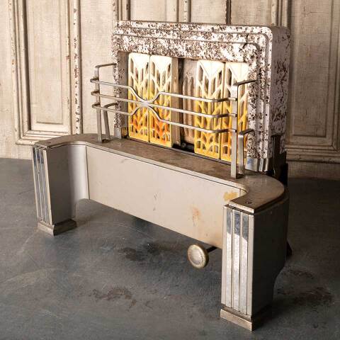 #52667 Antique Art Deco Gas Fireplace Insert image 7