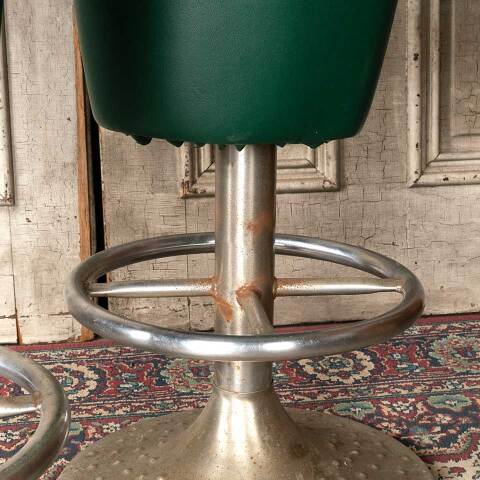 #52687 Set of 2 Unique Vintage Stools with Footrests image 5