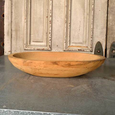 #52713 Antique Primitive Wood Dough Bowl image 5