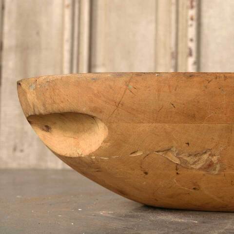 #52713 Antique Primitive Wood Dough Bowl image 6