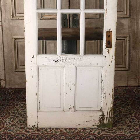#52738 32x77 Salvaged 9 Lite Wood Entry Door image 3