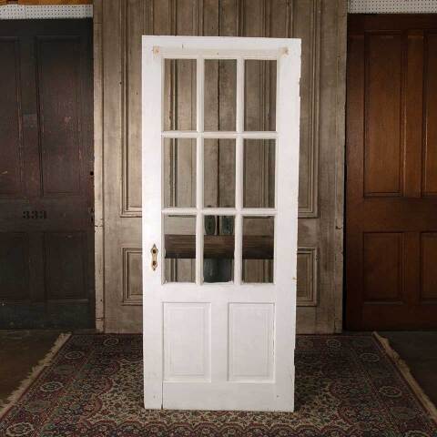 #52738 32x77 Salvaged 9 Lite Wood Entry Door image 5