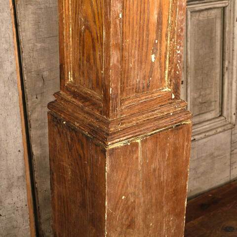 #52740 Salvaged Antique Oak Staircase Newel Post image 4