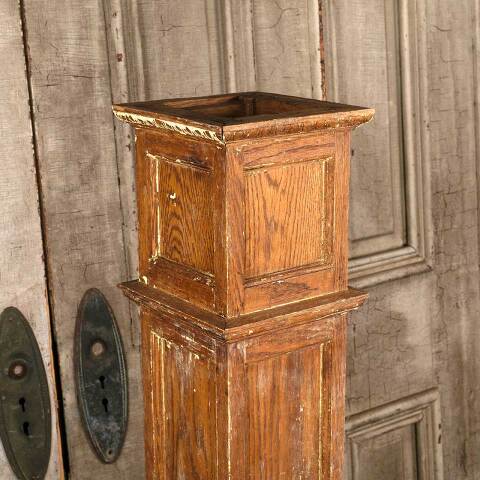 #52740 Salvaged Antique Oak Staircase Newel Post image 2