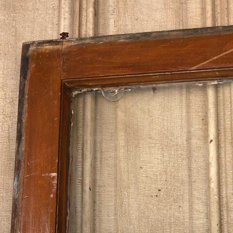 #52746 33x39 Antique Wood Window w/ Wavy Glass image 3