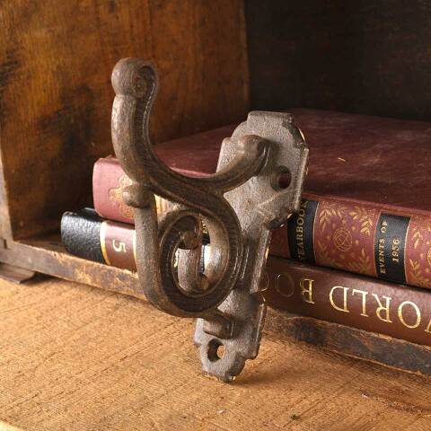 #52752 Antique Ornate Cast Iron Coat Hook image 2