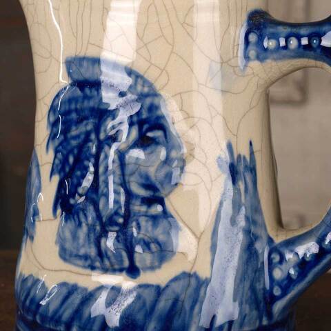 #52780 Antique Old Sleepy Eye Stoneware Pitcher image 3