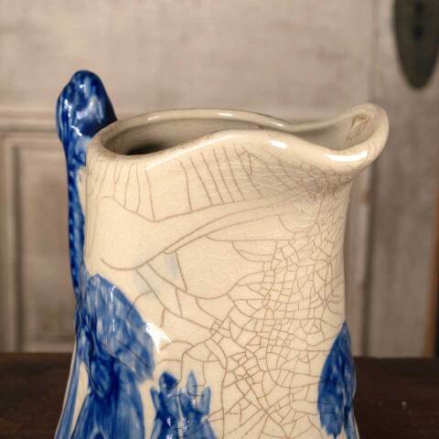 #52780 Antique Old Sleepy Eye Stoneware Pitcher image 6