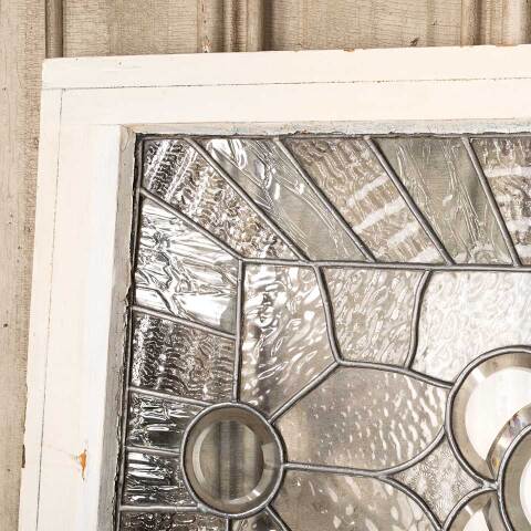 #52812 32x22 Antique Leaded Glass Window Sash image 6
