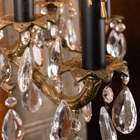 #52823 Vintage 10 Bulb Brass Chandelier Light Fixture image 7