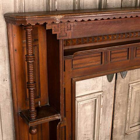 #52829 60x49 Antique Victorian Fireplace Mantel image 2