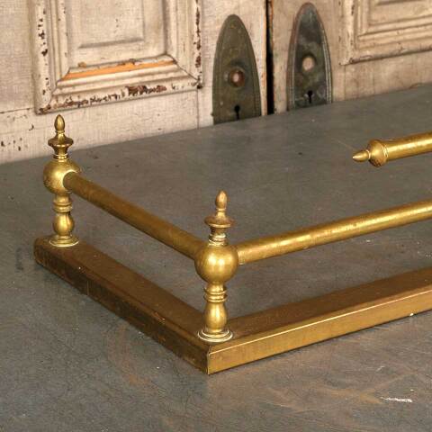 #52862 42x12 Antique Brass Fireplace Fender image 2