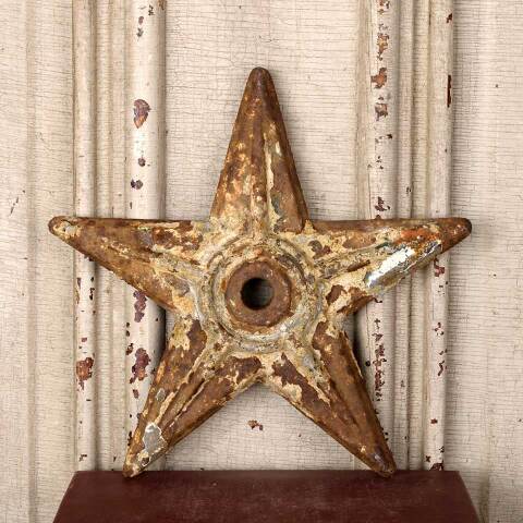 #52867 9 3/4" Antique Cast Iron Building Star Bracket image 2