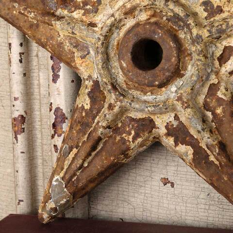 #52867 9 3/4" Antique Cast Iron Building Star Bracket image 3