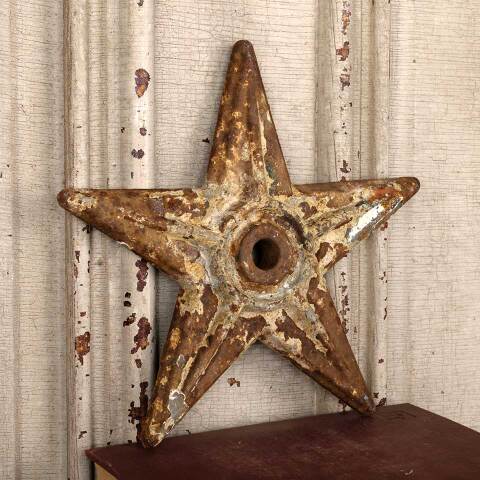 #52867 9 3/4" Antique Cast Iron Building Star Bracket image 4