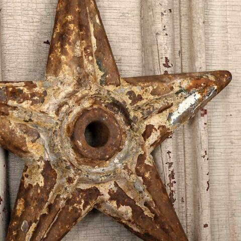 #52867 9 3/4" Antique Cast Iron Building Star Bracket image 5