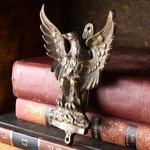 #52873 Antique Brass Eagle Door Knocker Hardware image 2